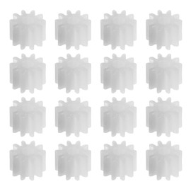 Bettomshin Plastic Gear 102A 0.5 Modulus Pulley Belt Shaft Robot RC Motor Hand DIY Mechanical Parts Kit White 50pcs