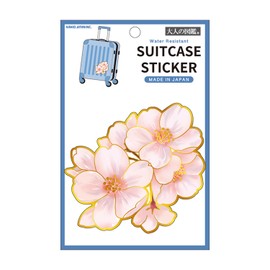 Kamio Japan Seal Adult Picture Book Suitcase Sticker Sakura 226598