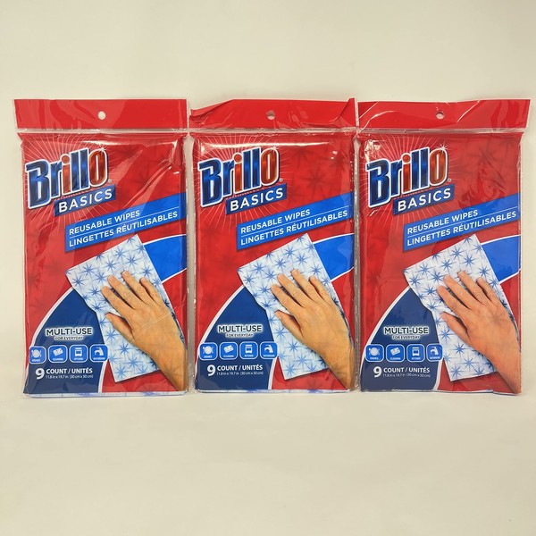 Brillo Basics Multi-Use Reusable Wipes (9-count packs) (3)