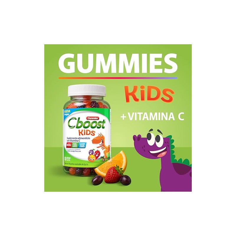 Cboost - Gomitas Kids Vitamina C para Niños, Sin Gluten,