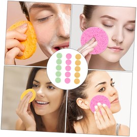 TOVINANNA 15pcs Rounded Makeup Sponges Soft Powder Puff for Face Cleansing and Application for Beginners and Professionals Compact for Easy Carrying for Women