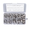 70Pcs Single Ear Hose Clamp Kit Stainless Steel Stepless 9