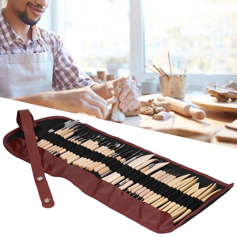 42Pcs Clay Tools Set Pottery Sculpting Carving Trimming Scraper Knife