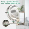 GREENFROM Rechargeable Wall Mounted Makeup Mirror Brushed Nickel, 8.5'' Magnifying