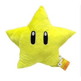LAARNT 30 cm Plush Cushion Star Yellow, Comfortable Cushion, Gifts for Friends Children