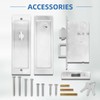 Pocket Door Hardware Mortise Lock with Pull, Privacy Recessed Handle