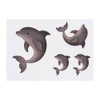 4 x 'Friendly Dolphin' Temporary Tattoos - Water Resistant, Skin-Safe,