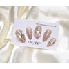 Pink Heart Shower Handmade Nail Tips - Short Nose Pin