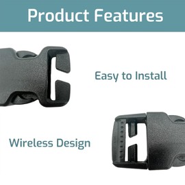 AzureRay Buckle 25 mm, Pack of 2 Buckle for Backpack Repair, Pet Collars & Belt Buckle, No Thread Removal, Robust & Versatile, black