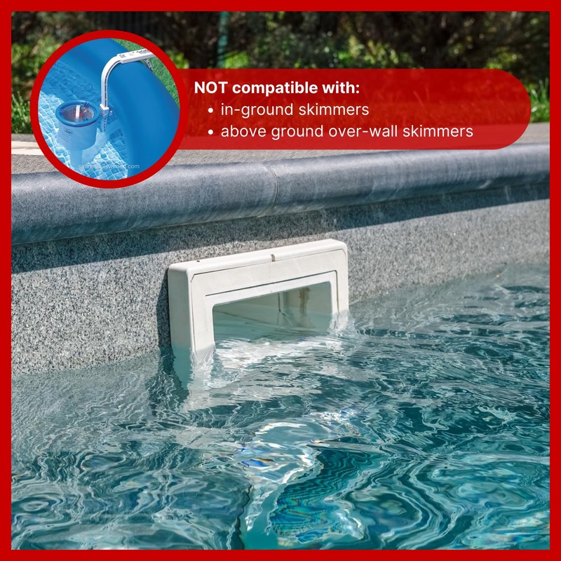 FibroPool Above Ground Swimming Pool Through-Wall Skimmer Basket with Handle
