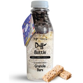 Baketivity Chocolate Granola Mix Duff in a Bottle Granola Bar Baking Kit for Kids and Adults Premeasured Ingredients like Oats Banana Chips Vanilla Sugar Unsweetened Coconut and Chocolate Chips
