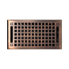 Madelyn Carter Contemporary Artisan Style Vent Cover, Solid Cast Steel Interior, Controls Air Flow, 6 x 10 inches (Overall Face: 7.25 x 11.25 inches), Venetian Bronze
