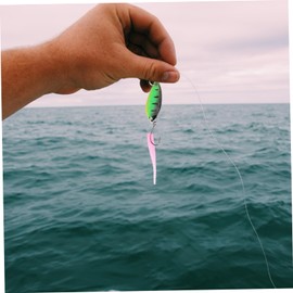 Outanaya 1set Portable Fishing Fake Lures Glitter Soft Baits and Spoon Lures for Freshwater and Fishing and Bite Resistant