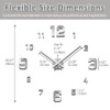 Mintime Modern Frameless DIY Wall Clock Large 3D Wall Watch