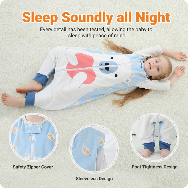 HAHASHOW Baby Sleeping Bag with Feet Girls and Boys Sleeping