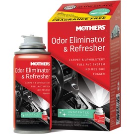 Mothers Odor Eliminator & Refresher, Unscented, 2 oz. Aerosol – Whole-Car Fogger Neutralizes Smoke, Pet, Food & Mildew Odors with CMM® Technology, Freshens Cabin & Vent Ducts (06810)
