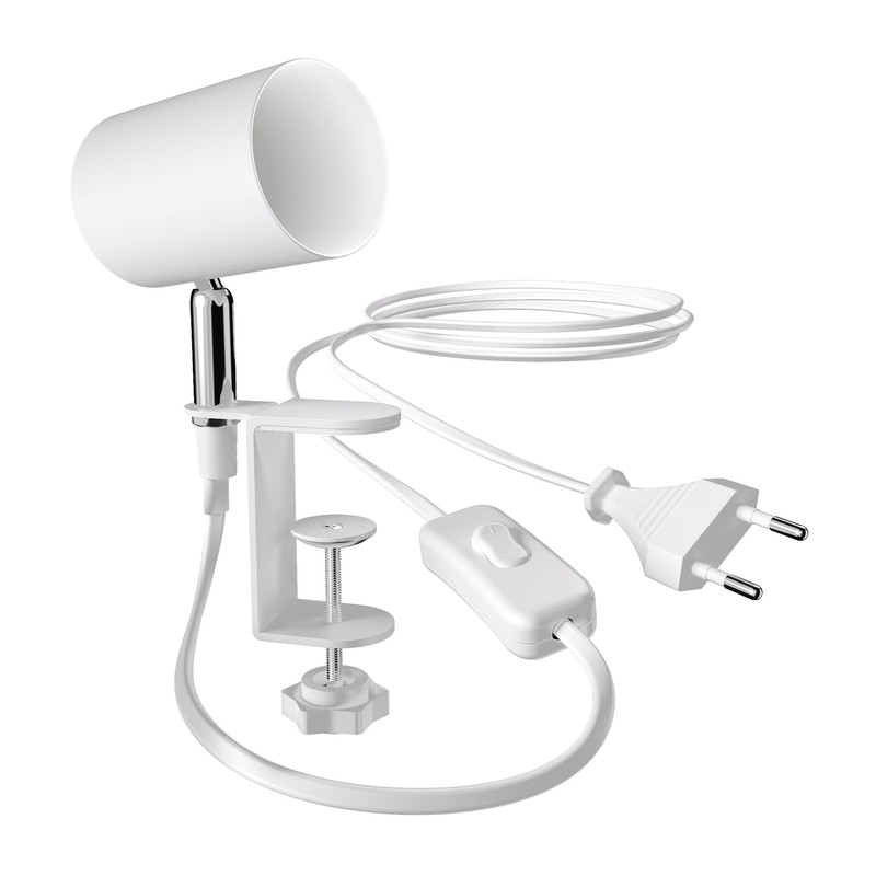 ledscom.de Waika Clamp Light Switch Matte White with LED GU10