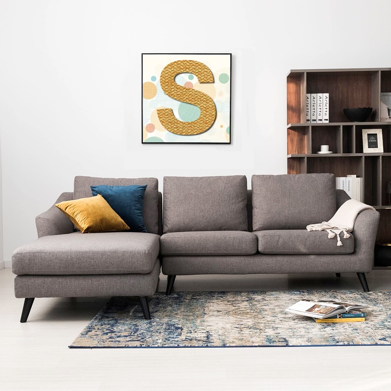 12 Inch Wooden Letter S, 1/4 Inch Thick Large Unfinished