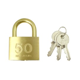 Nichi Seisakusho 2045D50KA 2045D Cylinder Padlock, 2.0 inches (50 mm), Keyed Identical Type, 3 Keys
