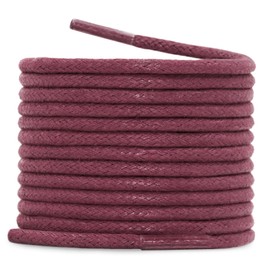 YJRVFINE Waxed 3/31" Thin Round Shoelaces Boots Shoes Laces Purple Red 2 Pair- Length:39.37"