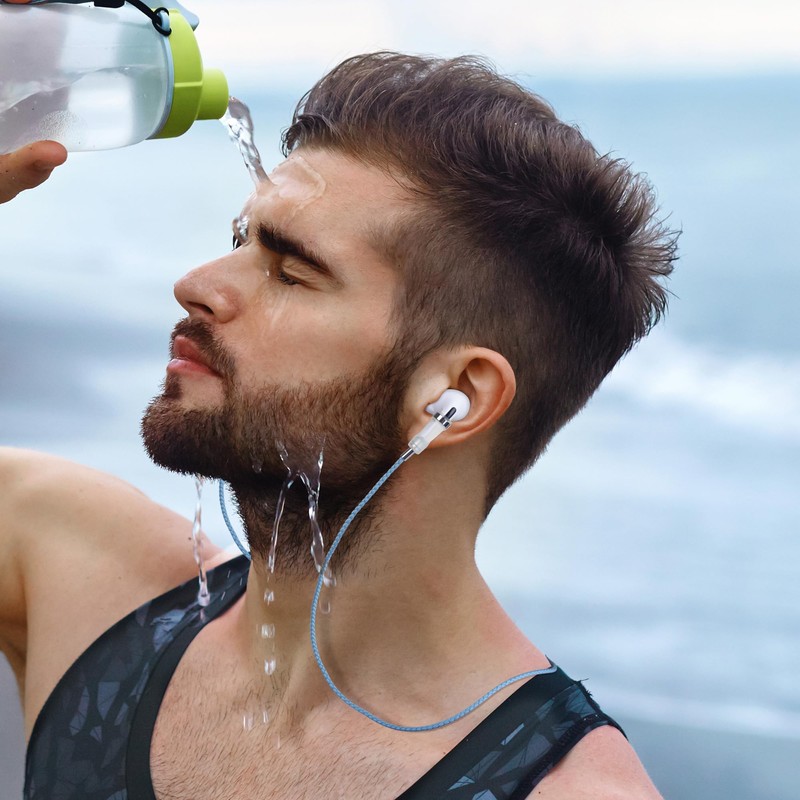 Lawonda Anti-Lost Neck Strap for Airpods, PU Leather Strong Magnetic