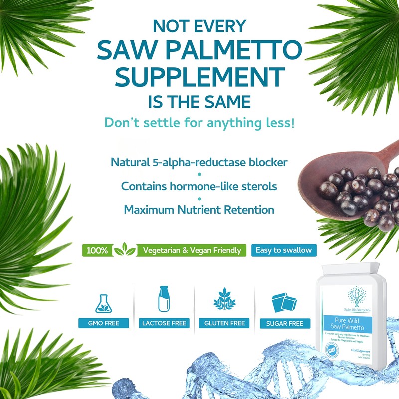 Pure Wild Saw Palmetto 2500mg 90 Capsules – Exclusively Produced