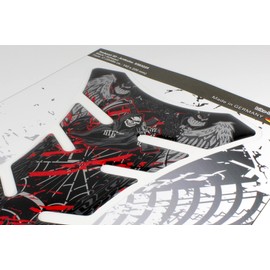 BIKE-label Tank Pad 3D Motorcycle Sticker Tank Protection Skull Death Black Red X503711VA