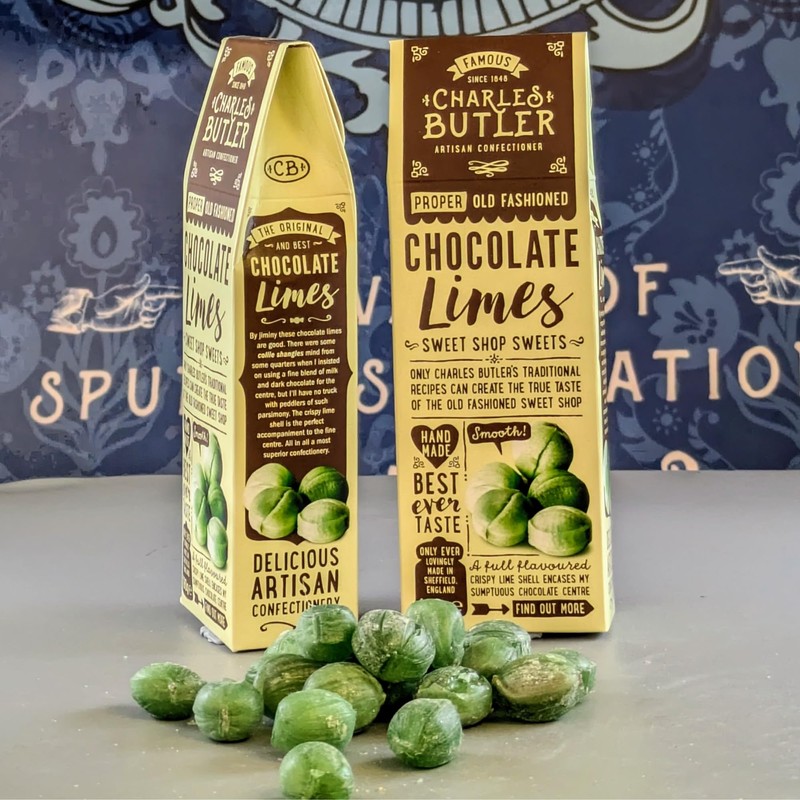 Charles Butler Chocolate Limes 190g (6.7oz) | Crispy Lime Candy