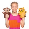 Baker Ross AW642 Jungle Animal Hand Puppet Sewing Kits (Pack