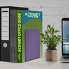 Acrimet Premium Metal Bookends (Purple Color) (Heavy Duty) (1 Pair)