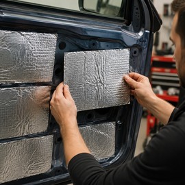 10-Pack 5mm Car Sound Deadening Mats, 9.84 × 7.09-Inch Foil Sheets
