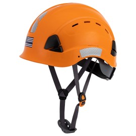 Hard Hats Construction Safety Helmet, LOHASTAR Adjustable Men Worker ANSI Z89.1 Approved OSHA Hardhat Orange Hard Hat Industrial Construction Helmet (O4 Orange)