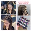 6 Pieces Side Hair Clips with Three Flower Bangs Clips
