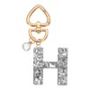 PATIKIL Alphabet Initial Letter Keychain, Cute Heart Crystal Keychains Car