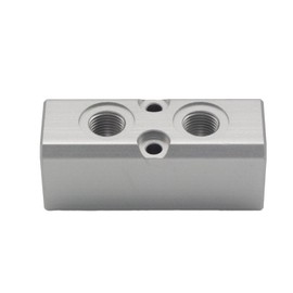 Incontesta Pneumatic Manifold 2 Way 4 Port Industrial Aluminum Alloy Air Compressor Air Distribution with G1/2 Supply Port and G1/4-Inch Output Port (2 Way 4 Port)