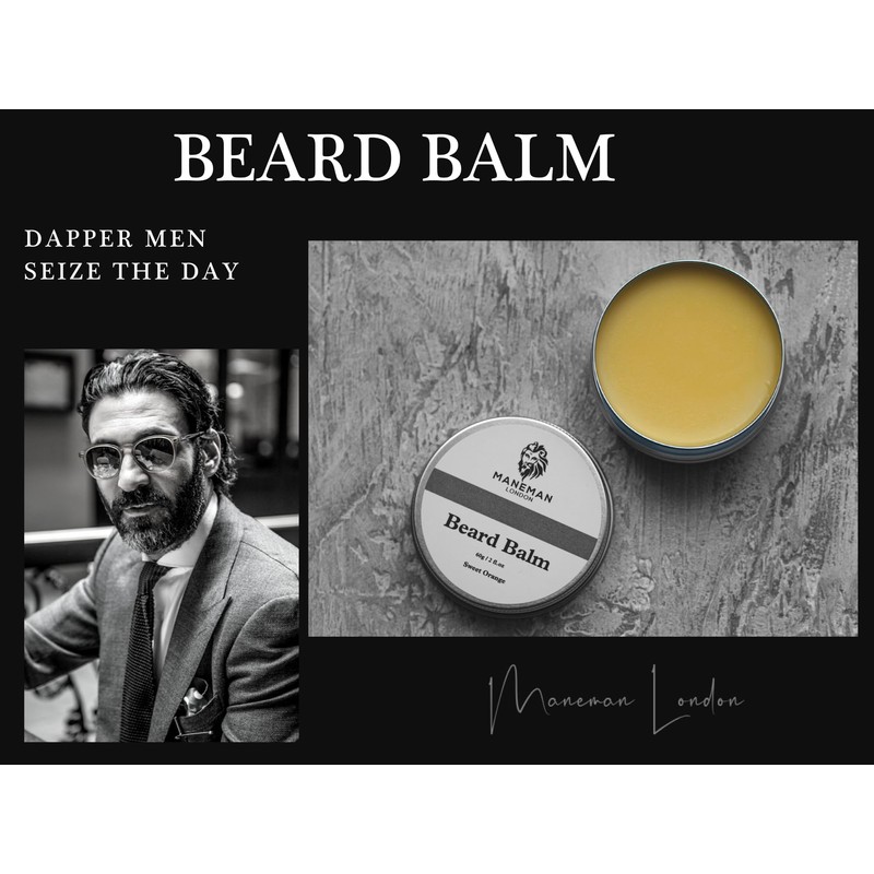 Maneman London Vanilla Beard Balm For Men - Natural Beard