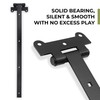 DIYWorld 24" Black Door Hinges – 2Pcs Gate Hinges with
