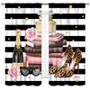 Fashion Women Curtains, Black White Stripe Pink Girly Perfume High