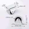 (Pack of 8) 30 mm Rubber Wheel Plastic Twin Castors