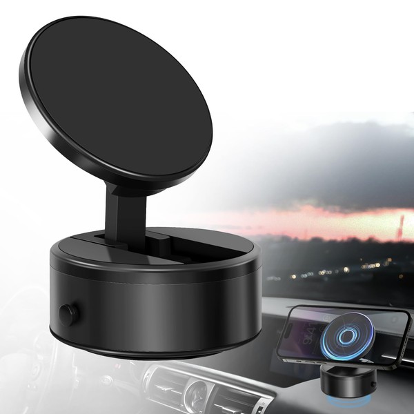 TeamSky Car Vacuum Smartphone Holder, Electric Vacuum Suction Type, Magnetic,