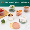 8 Oz Small Food Containers with Lids, 24 Pack, 1-Cup