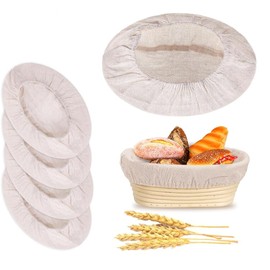 Voarge Set of 6 Linen Insert for Bread Proofing Basket, Linen Cloth for Proofing Basket, Proofing Cloth, Proofing Basket, Cloth Liner, for Cooking Baskets Bread