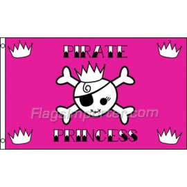 Pirate Jolly Roger Princess 5'x3' Flag
