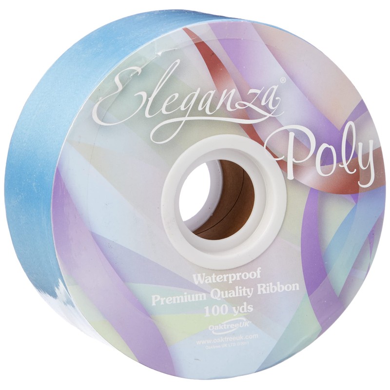 Eleganza Waterproof Poly Ribbon, Light Blue, 50 mm x 91
