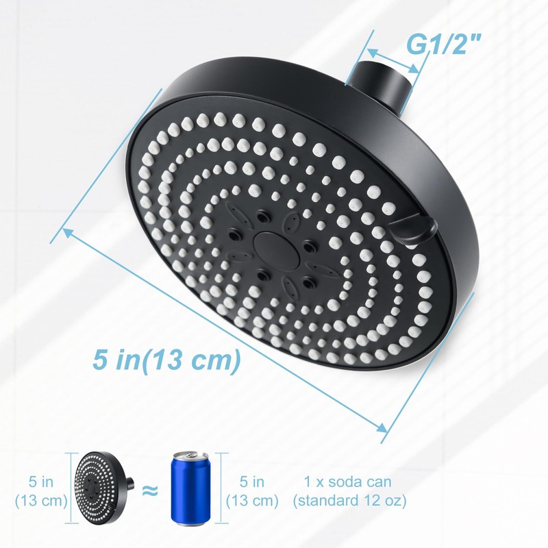 OFFO Shower Head, High Pressure Shower Head with 6 Mode,