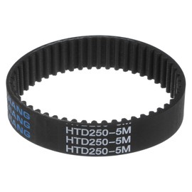 sourcing map HTD5M-250 Rubber Toothed Belt 50 Teeth Closed Loop Pulley Timing Belt 20 mm Width, 250 mm Circumference Synchronous Belt