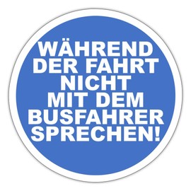 Spreadshirt While Driving Not With Bus Driver Talking Bus Driver Gift Sticker, Max. 10 x 10 cm, 10 x 10 cm, Matt White