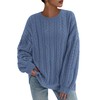 KIRUNDO Oversized Cable Knit Sweater Women 2025 Early Fall Fashion