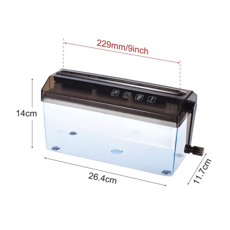 Malayas A4 9 Inch Shredder Shredded Paper Manual Hand Paper