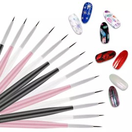 UV 젤 브러쉬 라이너 페인팅 펜 매니큐어 드로잉 조각 아크릴 네일 아트 라인 팁 도구 3 개 UV Gel Brush Liner Painting Pen Nail Art Drawing Acrylic Nail Line Tip Tools 3pcs [1_3PCS]